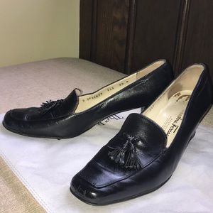 Salvatore Ferragamo black tassel loafers